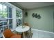 Charming breakfast nook with two windows featuring a round table and seating, perfect for morning coffee at 2016 Wild Flower Ln, Charleston, SC 29414