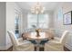 Cozy dining area with a round wood table, stylish chairs, and ample natural light at 2020 Parish House Cir, Johns Island, SC 29455