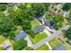An aerial view highlights the property's location with a pool, ample yard space, and neighborhood layout at 2045 Vestry Dr, Charleston, SC 29414