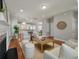 Open-concept living area showcasing wood floors, stylish furnishings, and easy access to the kitchen at 214 Center Hill Ct, Summerville, SC 29485