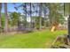 Spacious backyard features a trampoline and playground, ideal for outdoor fun and entertainment at 230 Sweet Alyssum Dr, Ladson, SC 29456