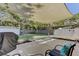 Backyard patio with a grill and a shaded canopy at 25 Aldene Ave, Goose Creek, SC 29445