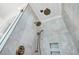 Marble shower with multi head fixture at 305 Matilda St, Edisto Beach, SC 29438