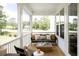 Covered front porch with comfortable seating and scenic views of the neighborhood at 3139 Vanessa Lynne Ln, Johns Island, SC 29455