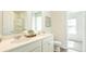 Spacious bathroom with double sinks, quartz countertops, and modern fixtures at 317 Salvia Sq, Moncks Corner, SC 29461