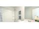 Clean white bathroom with tub and shower, along with a vanity and ample lighting at 317 Salvia Sq, Moncks Corner, SC 29461