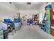 Spacious two car garage, perfect for storage and organization with various containers at 3529 Habenaria Rd # 33, Mount Pleasant, SC 29466