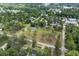 Aerial view of neighborhood showcasing tree lined streets and spacious home lots at 408 N Palmetto St, Summerville, SC 29483