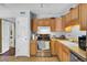 Bright kitchen features stainless steel appliances and wood-look flooring, great for cooking at 4662 Nibbs Ln, North Charleston, SC 29418