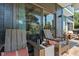 Enjoy outdoor living on this deck with views and a comfortable seating area at 4943 Green Dolphin Way, Kiawah Island, SC 29455