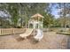 Community playground with slides and picnic tables surrounded by trees at 4987 Ballantine Dr, Summerville, SC 29485
