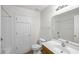 Well-lit bathroom with a modern vanity, toilet, and shower/tub combination at 5040 Thornton Dr, Summerville, SC 29485