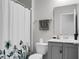 Neutral bathroom features a shower with curtain, vanity and toilet at 523 Kilarney Rd, Summerville, SC 29483