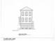 Rear elevation blueprint illustrating the architectural design of the property at 6 Kirkland Lane, Charleston, SC at 6 Kirkland Ln, Charleston, SC 29401