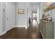 Open hallway with hardwood floors and stylish decor at 627 Chigwell Springs Ln, Summerville, SC 29486