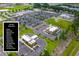 Aerial view showcasing the plaza stores at Cane Bay with grocery, restaurants, and many businesses at 627 Chigwell Springs Ln, Summerville, SC 29486