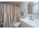 Neutral bathroom featuring a shower-tub combo and a sink at 717 Temple Road # B, Ladson, SC 29456