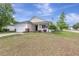 Charming single-story home with a cozy front porch, attached garage, and beautifully landscaped front yard at 7838 Long Shadow Ln, North Charleston, SC 29406