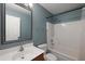 Bathroom featuring stylish vanity, framed mirror, shower, and tub at 8987 Planters Row Ln, Summerville, SC 29485