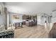 Open concept kitchen featuring a large island, modern lighting, and sleek finishes at 9009 Chato Ct, Summerville, SC 29483