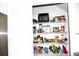 Organized pantry with multiple shelves perfect for food and appliance storage at 9694 Roseberry St, Ladson, SC 29456
