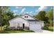 Charming single-Gathering home showcasing stone accents, a two-car garage, and lush landscaping at 1035 Tulip Shell St, Summerville, SC 29485
