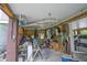 Spacious garage offering ample storage and workspace for various projects and equipment at 1064 Blackbear Dr, Edisto Island, SC 29438