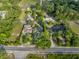 Aerial view displaying nearby homes and neighborhood layout at 121 Harrison St, Varnville, SC 29944