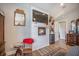 Cozy bedroom features a fireplace with white shiplap and wood-look floors at 127 Travis Hill Rd, Moncks Corner, SC 29461