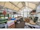 Greenhouse interior featuring shelving, pots and gardening supplies, great for planting at 127 Travis Hill Rd, Moncks Corner, SC 29461