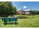 Exterior view of property featuring a pond with fountain, bench, and lush greenery at 1335 Hopton Cir # 1335, Mount Pleasant, SC 29466