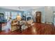 Bright living room with hardwood floors, fireplace, comfortable seating and lots of natural light at 1335 Hopton Cir # 1335, Mount Pleasant, SC 29466