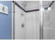 Detailed shot of a shower with white subway tiles, a built-in niche, and sleek chrome fixtures, enhancing its appeal at 1376 Pelican Watch Villas, Seabrook Island, SC 29455