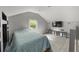 A bedroom beneath a vaulted ceiling with a wall mounted television at 1445 Downwood Pl, Charleston, SC 29412