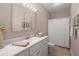 Bright bathroom with single vanity, tub/shower, and classic finishes at 152 Candace Dr, Ridgeville, SC 29472