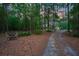 Long, secluded driveway leading to a charming home surrounded by a lush forest at 152 Candace Dr, Ridgeville, SC 29472