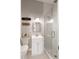 This bathroom features a sleek vanity, subway tile shower, and hexagon tile flooring at 158 Darlington Ave, Charleston, SC 29403