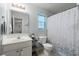 Bathroom with shower and tub combination and neutral decor, creating a relaxing atmosphere at 214 Blackstone Dr, Moncks Corner, SC 29461