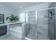 This bathroom offers a soaking tub and a separate glass shower at 2234 Mother Of Pearl Dr, Mount Pleasant, SC 29466