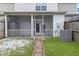 Backyard with covered porch, storage shed, and nice landscaping at 242 Swallowtail Ln, Goose Creek, SC 29445