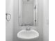 Modern bathroom with a sleek single sink and large mirror at 242 Swallowtail Ln, Goose Creek, SC 29445