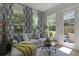 Sunroom with stylish decor and French door leading to the outdoors at 2648 Balena Dr, Mount Pleasant, SC 29466