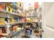 Well-organized walk-in pantry with ample shelving for storage at 297 Red Leaf Blvd, Moncks Corner, SC 29461