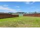 Lush green backyard with a wooden fence and a serene lake view at 341 Witch Hazel St, Summerville, SC 29486