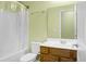 Bathroom showcasing the bathtub, toilet, vanity and light green wall color at 3632 Locklear Ln, Mount Pleasant, SC 29466