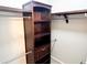 Organized closet featuring custom wooden shelving and rods at 3632 Locklear Ln, Mount Pleasant, SC 29466