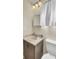 Neutral bathroom features a single sink vanity, toilet, and a mirrored medicine cabinet at 406 Carolina Cir, Ladson, SC 29456