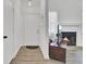 Inviting entry features a coat closet, front door and view of a fireplace for a welcoming space at 406 Carolina Cir, Ladson, SC 29456