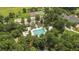 Aerial shot showcasing the community pool, tennis courts, and lush surroundings of Coosaw Creek at 4227 Sawgrass Dr, North Charleston, SC 29420