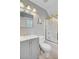 Bathroom with modern sink and a shower-over-tub with glass doors at 4227 Sawgrass Dr, North Charleston, SC 29420
